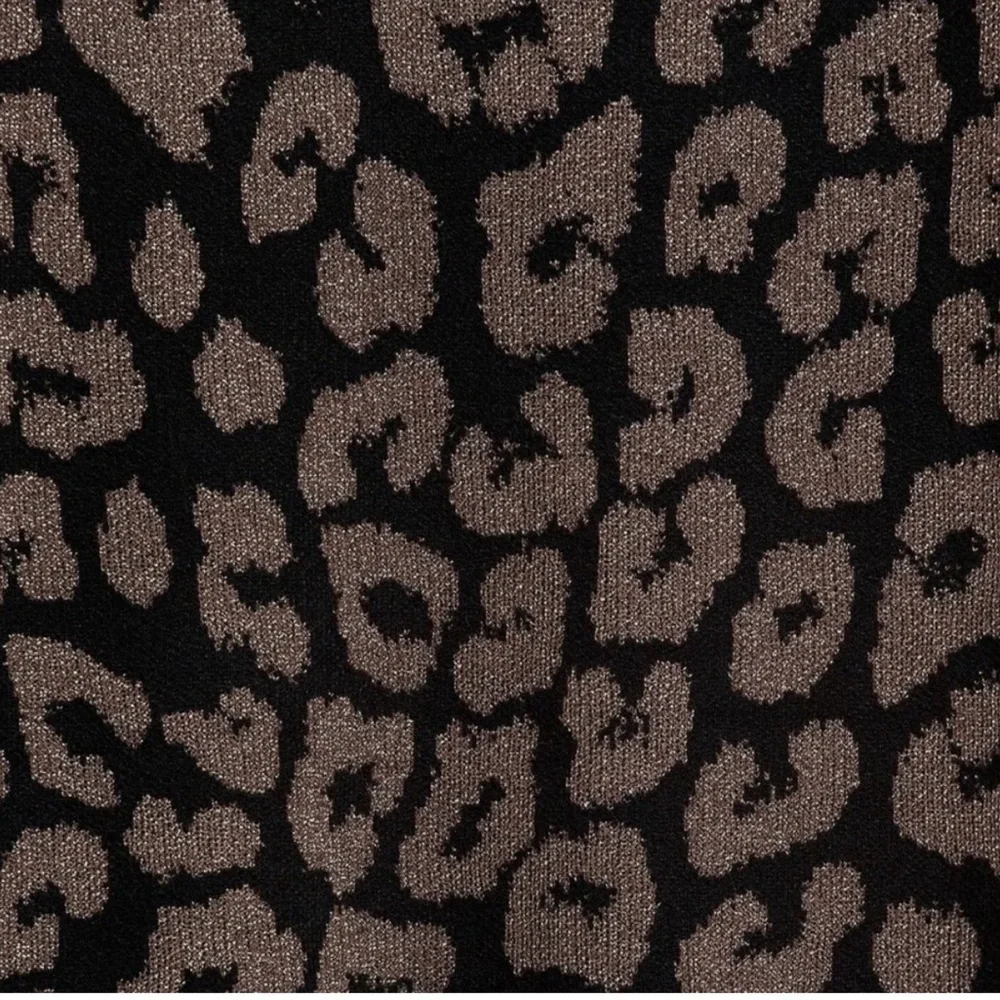 Banana Republic Metallic Leopard Print Sweater Dress NWT Size M Crewneck